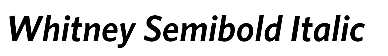 Whitney Semibold Italic